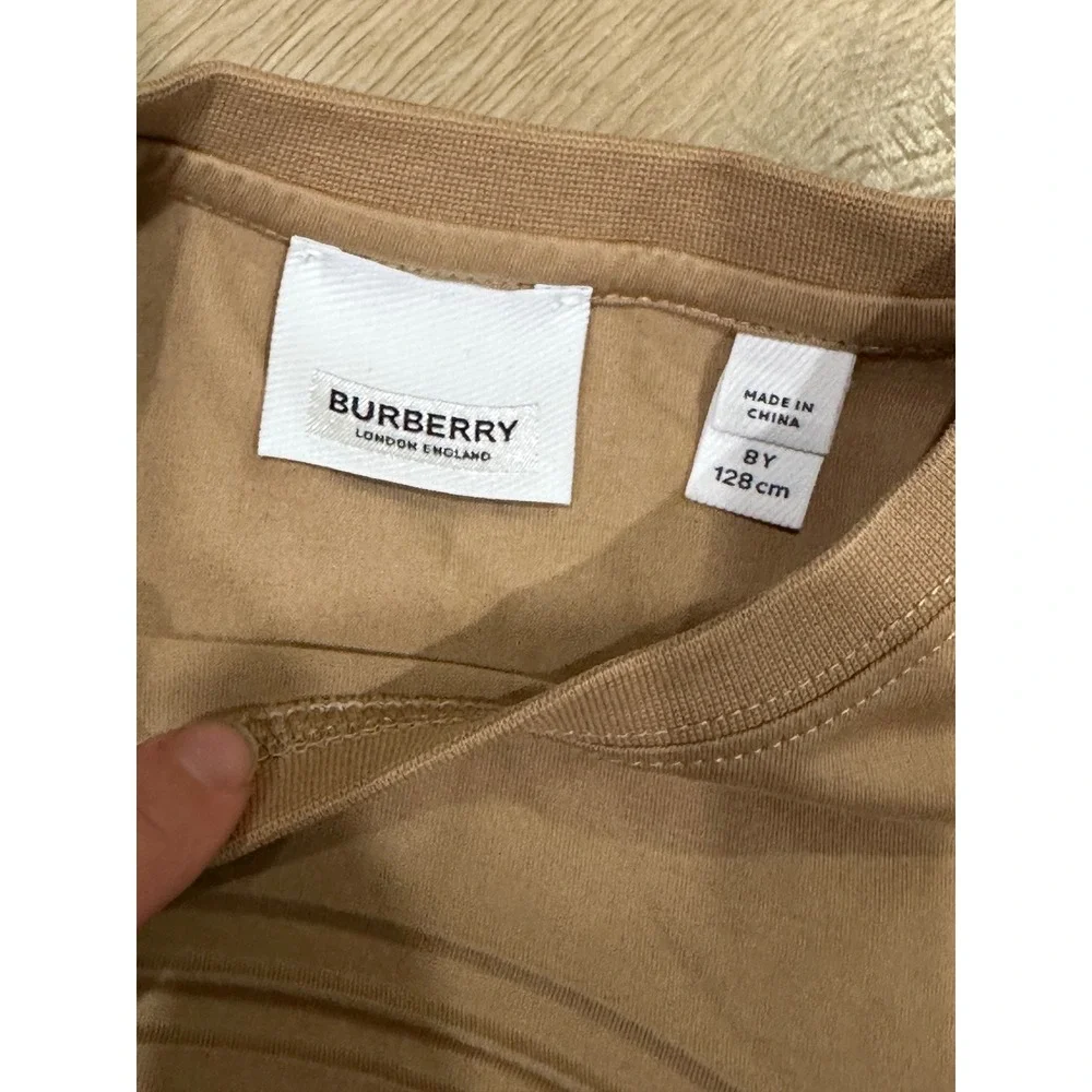 Burberry Boys Thomas Bear Embossed T-Shirt Tan Camel 8Y 128cm